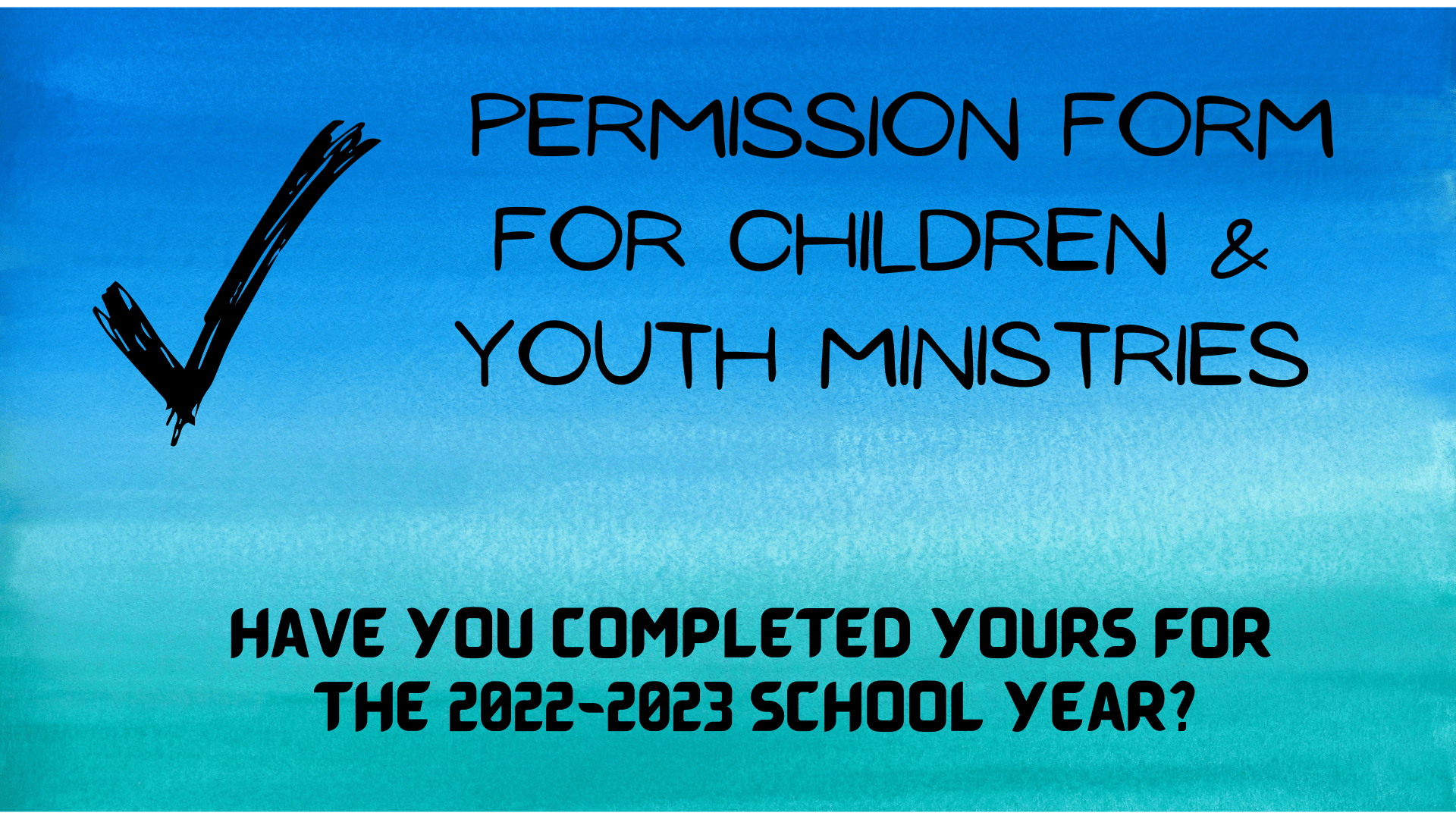 Permission Form for Youth & Student Ministries