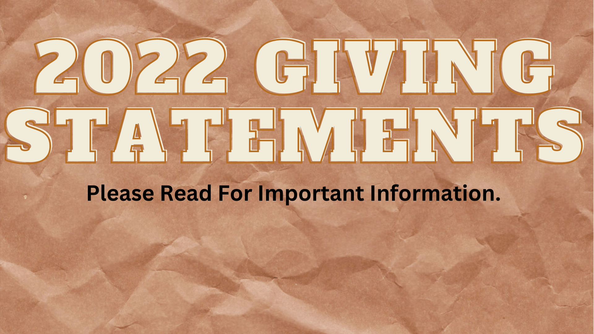 2022 Giving Statements