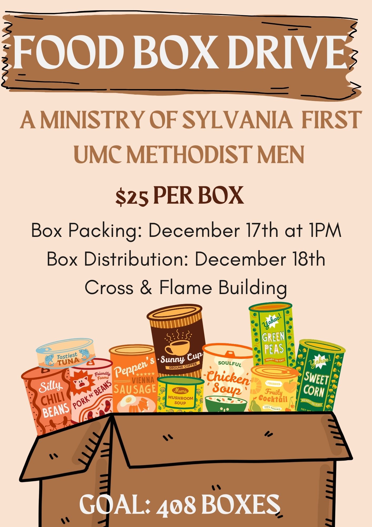 United Methodist Men Food Box Drive